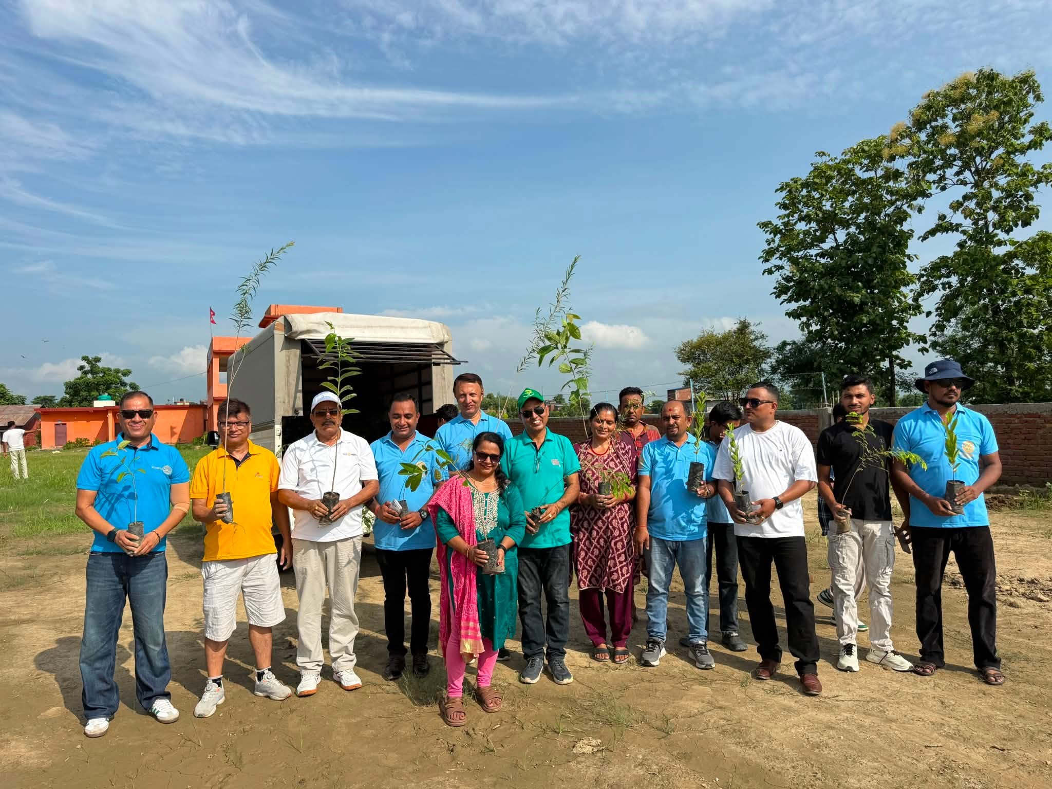 Rotary Club of Central Lumbini Plants 100 Saplings Under District 3292’s One Lakh Tree Plantation Campaign