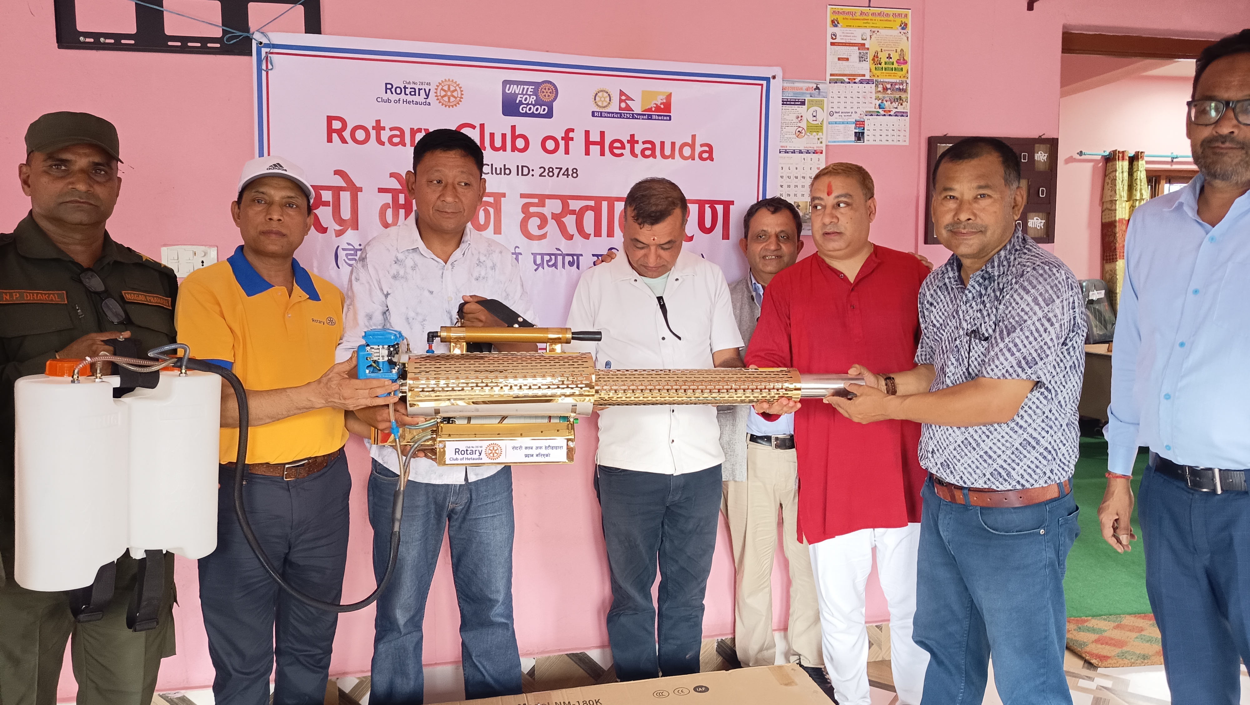 Equipment handed over to Ward No. 10 for dengue control